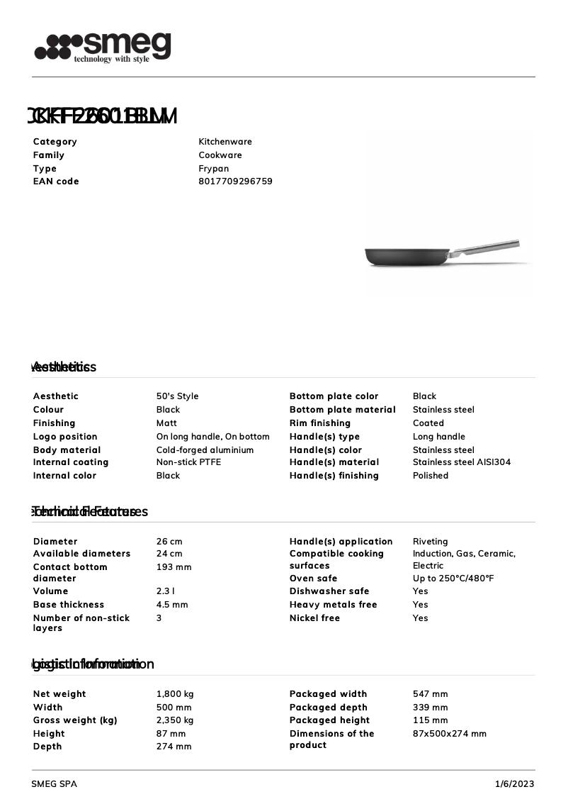 Imagen de la primera página del manual del dispositivo CKFF2601BLM