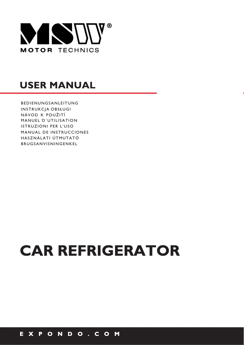 Imagen de la primera página del manual del dispositivo MSW-CRF52A
