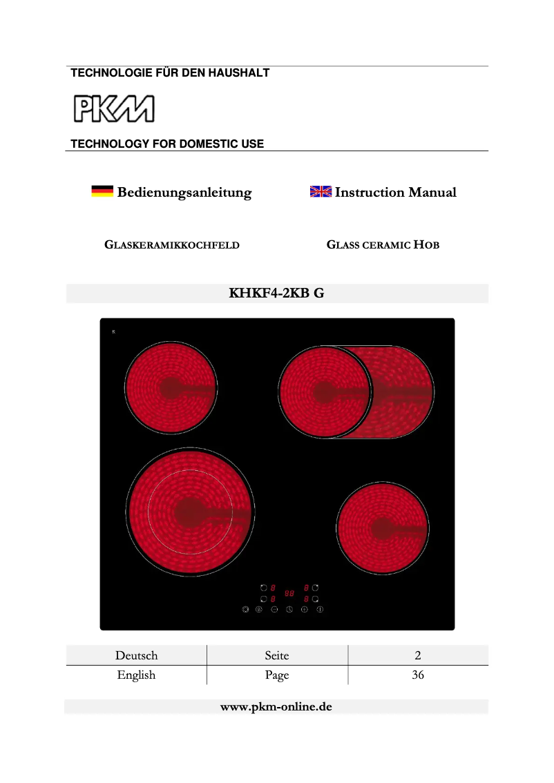 Página 1 del manual Manual de usuario PKM KHKF4-2KB G