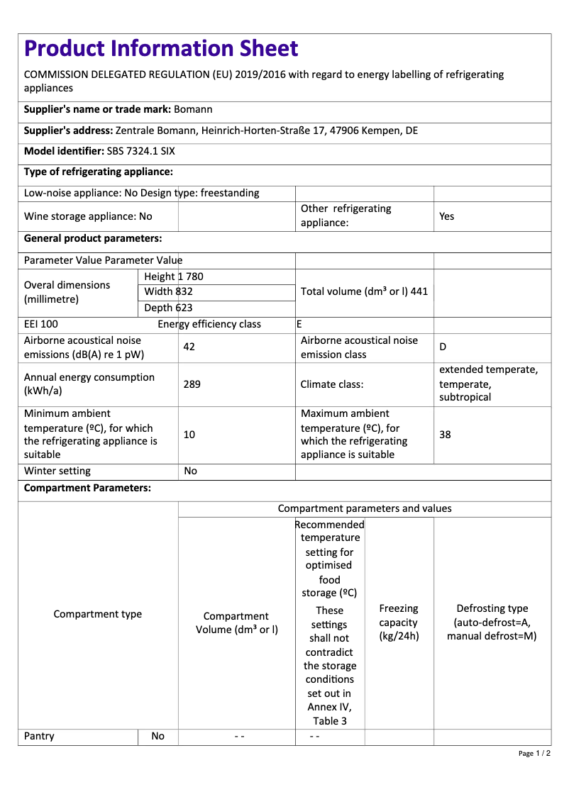 Imagen de la primera página del manual del dispositivo SBS 7324.1