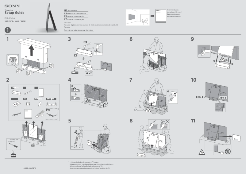 Imagen de la primera página del manual del dispositivo Bravia Oled XBR-77A1E