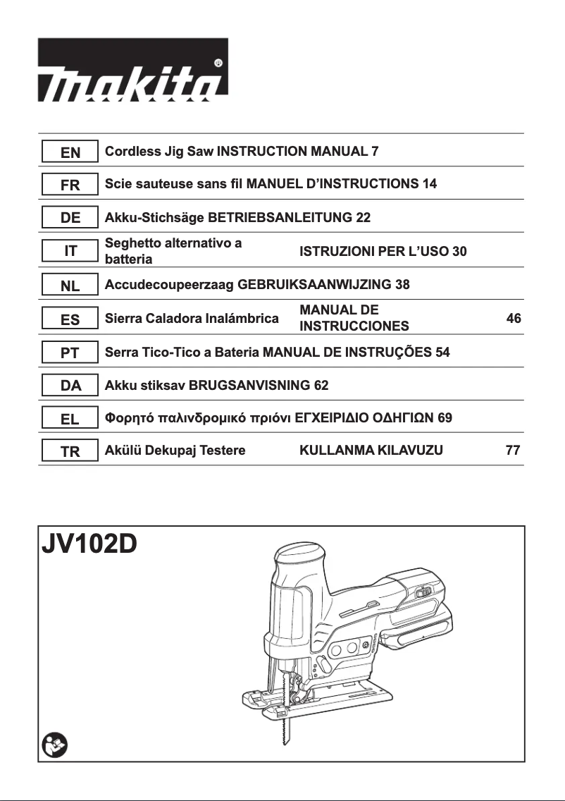 Imagen de la primera página del manual del dispositivo JV102DSMJ