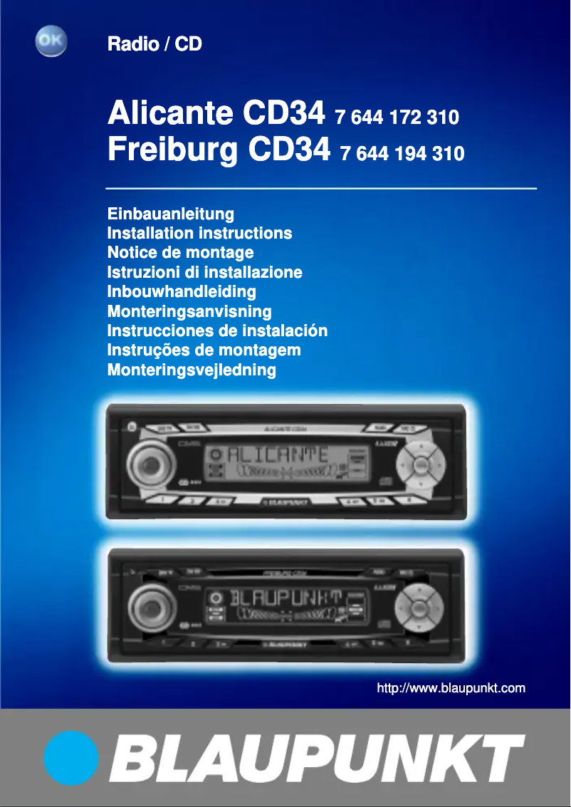 Página 1 del manual Manual de usuario Blaupunkt Alicante CD34