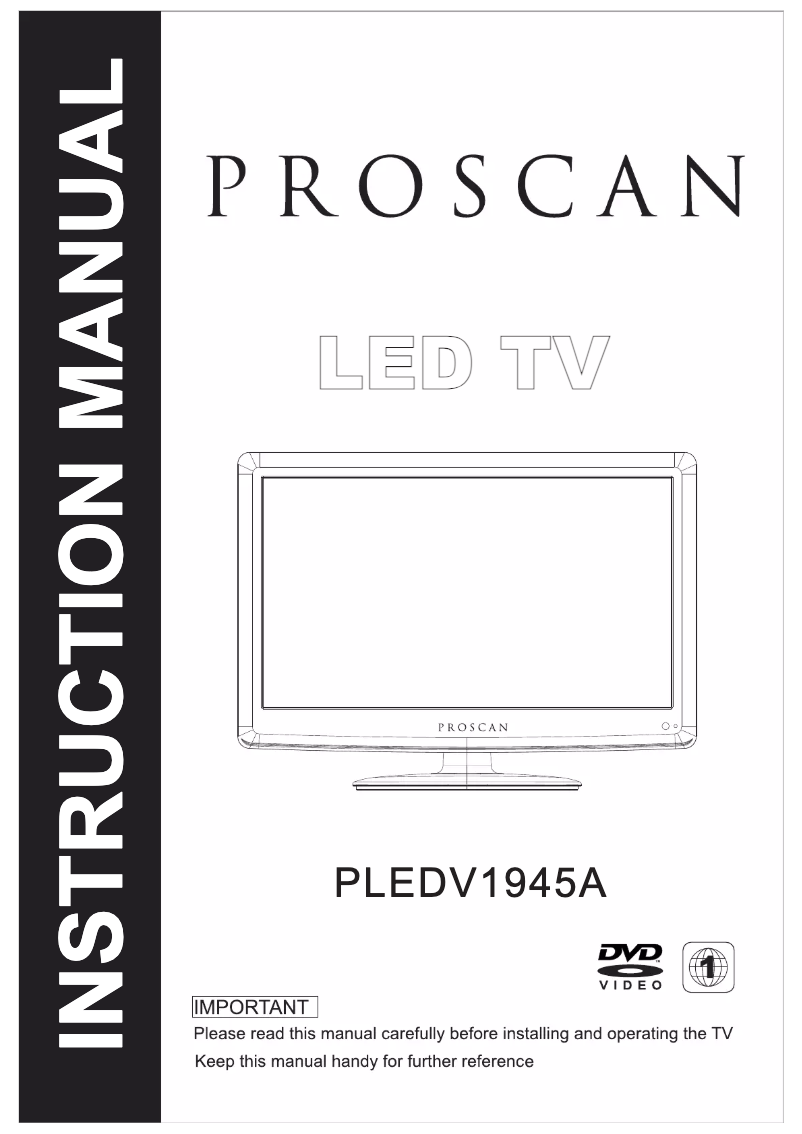 Imagen de la primera página del manual del dispositivo Proscan PLEDV1945A