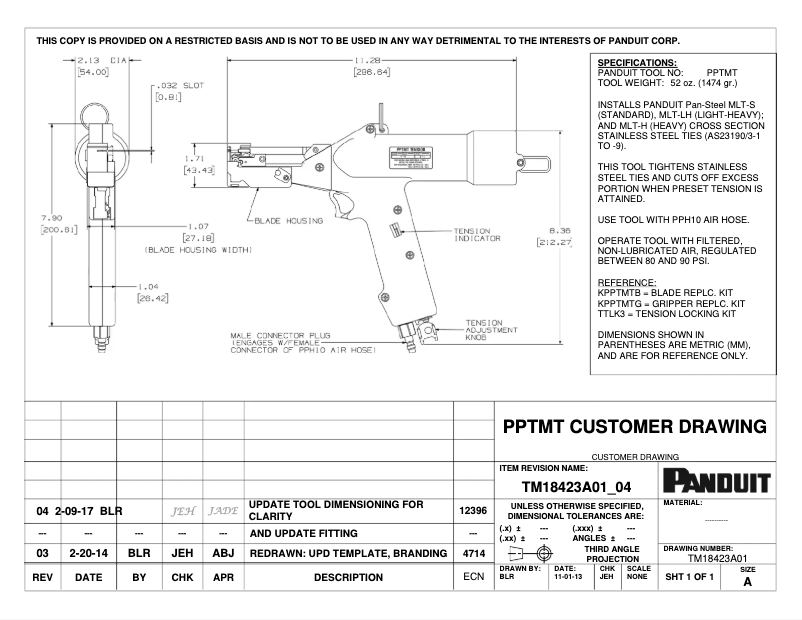 Página 1 del manual Dibujo técnico Panduit PPTMT