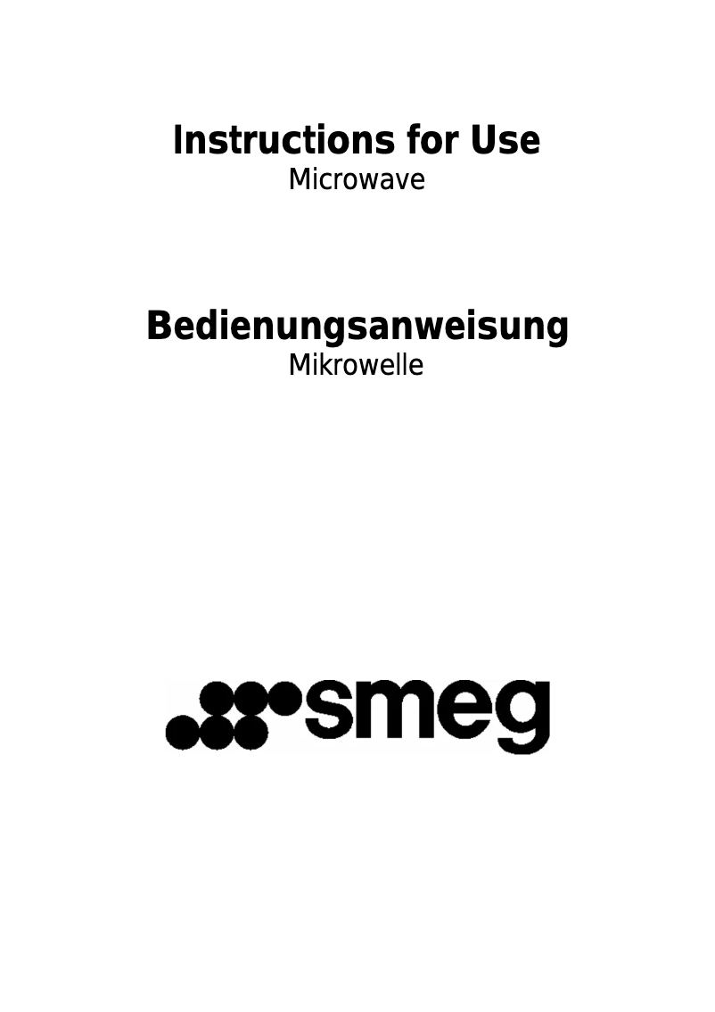 Página nº 1 - Manual de usuario Smeg S45MX2
