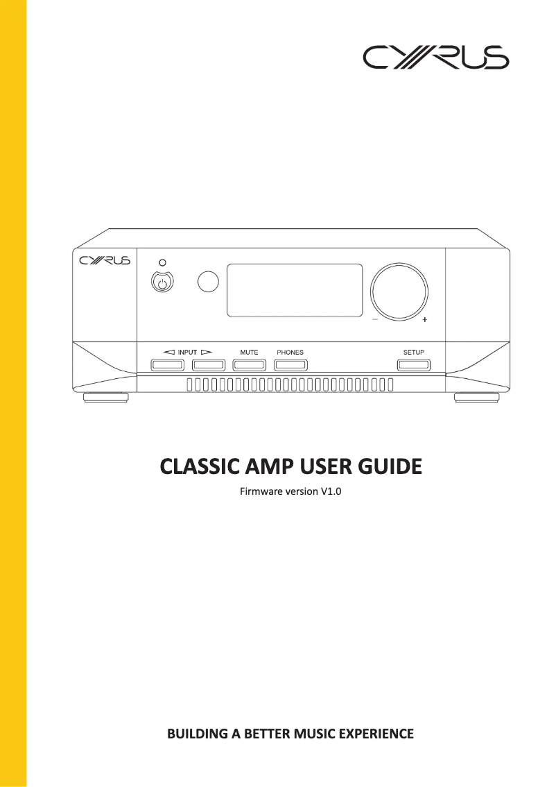Página nº 1 - Manual de usuario Cyrus Classic AMP