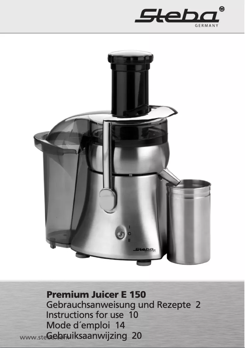 Imagen de la primera página del manual del dispositivo E 150