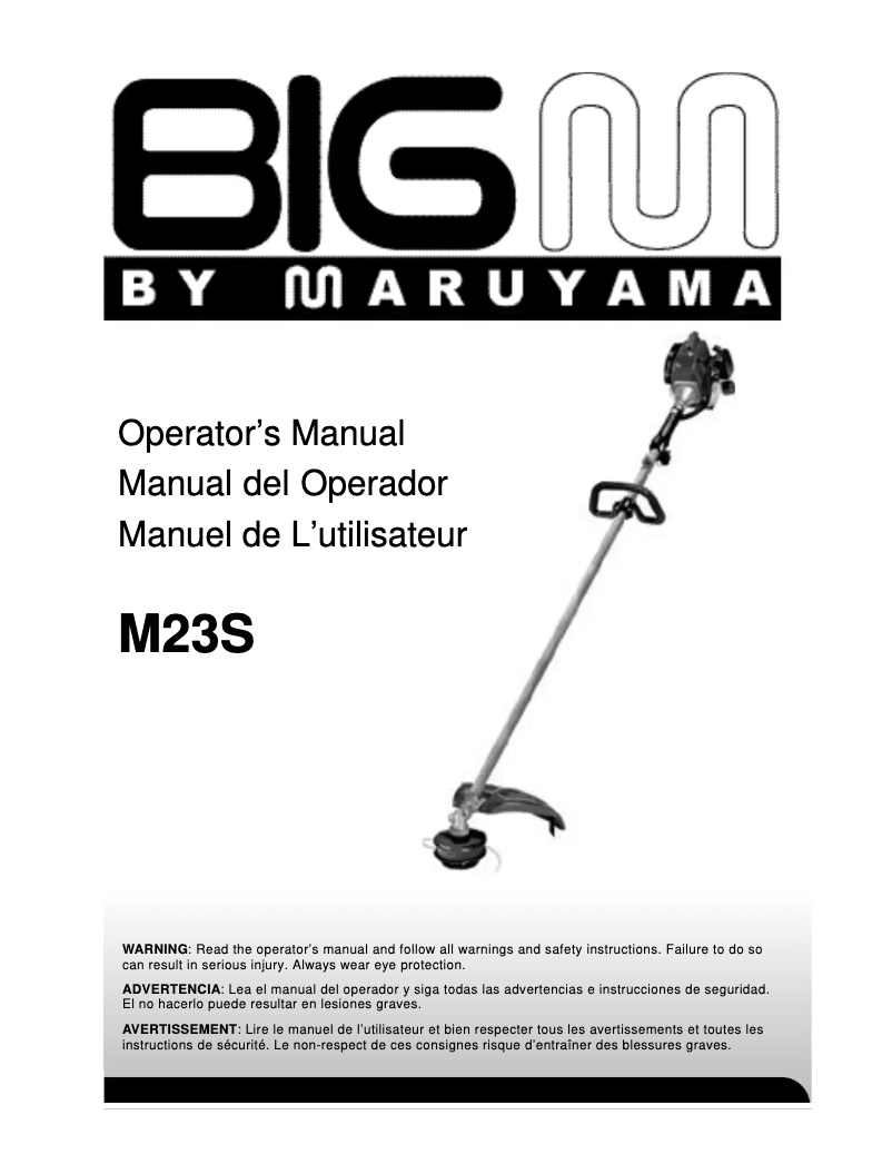 Página 1 del manual Manual de usuario Maruyama M23S