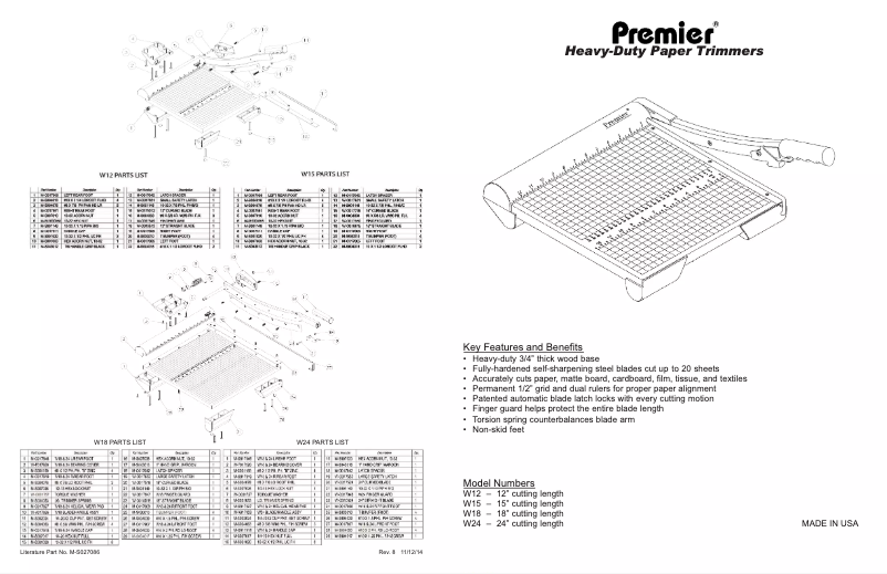Imagen de la primera página del manual del dispositivo W12