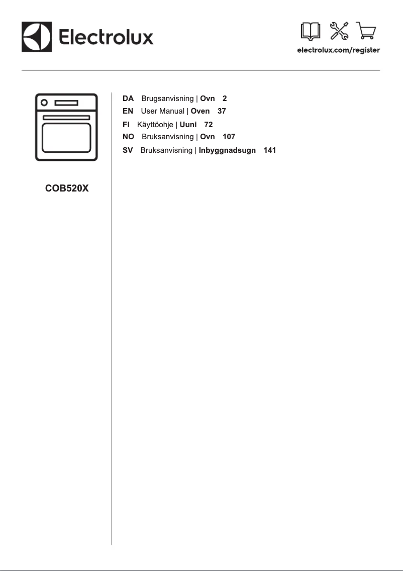 Imagen de la primera página del manual del dispositivo COB520X
