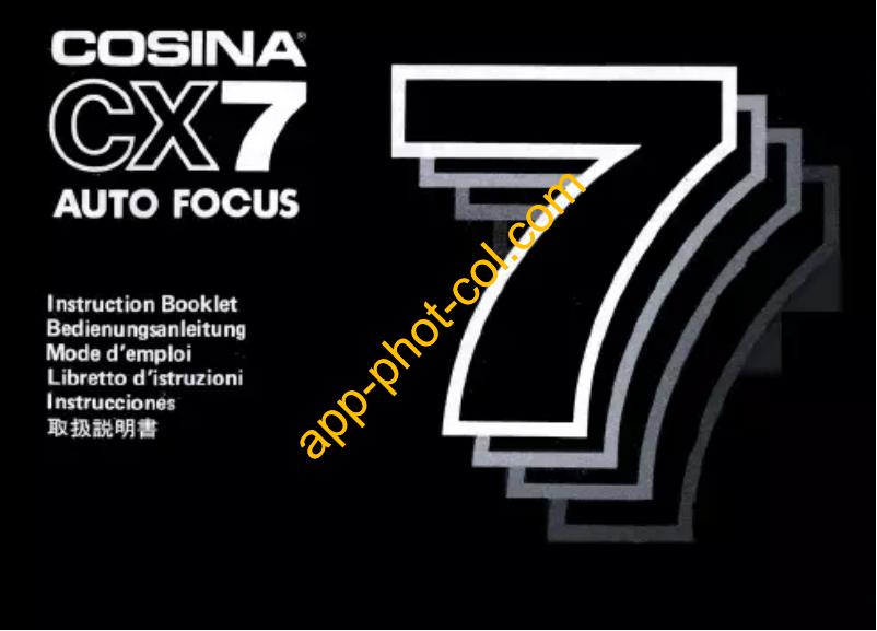 Imagen de la primera página del manual del dispositivo CX7 Auto Focus