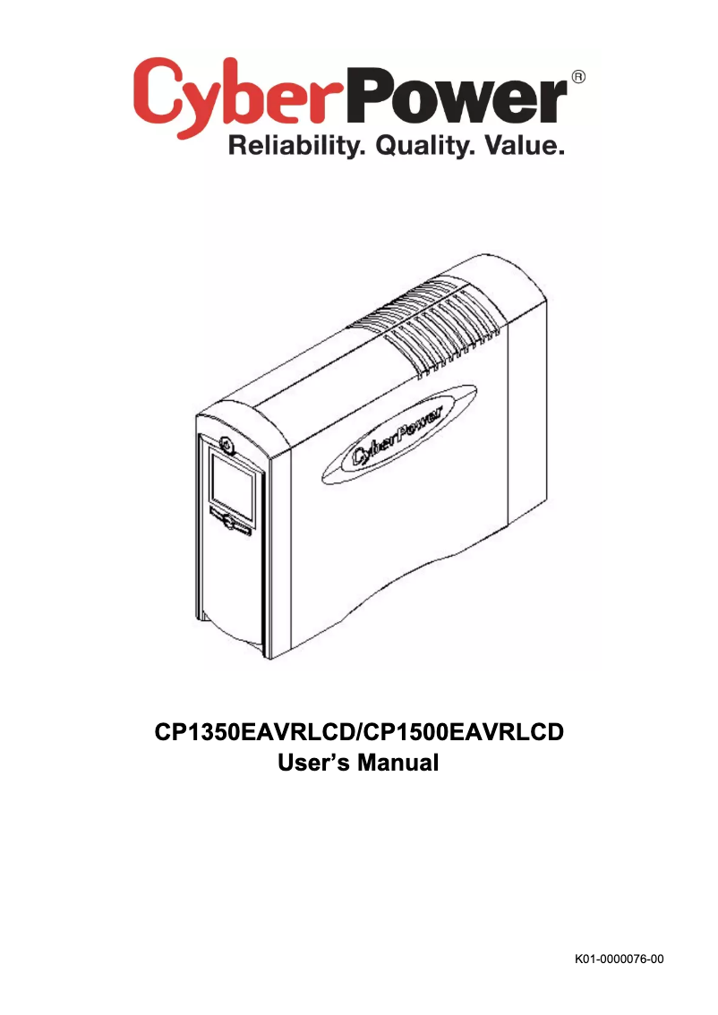 Imagen de la primera página del manual del dispositivo CP1350EAVRLCD