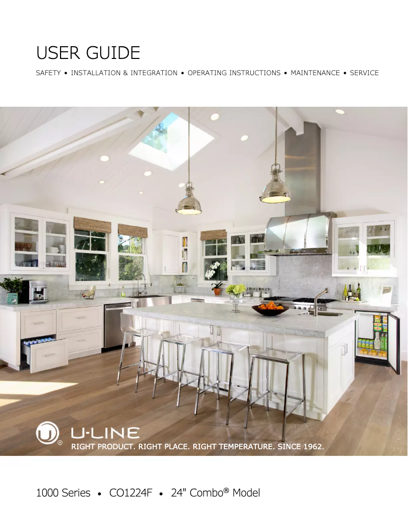 Página 1 del manual Manual de usuario U-Line U-CO1224FINT-00B