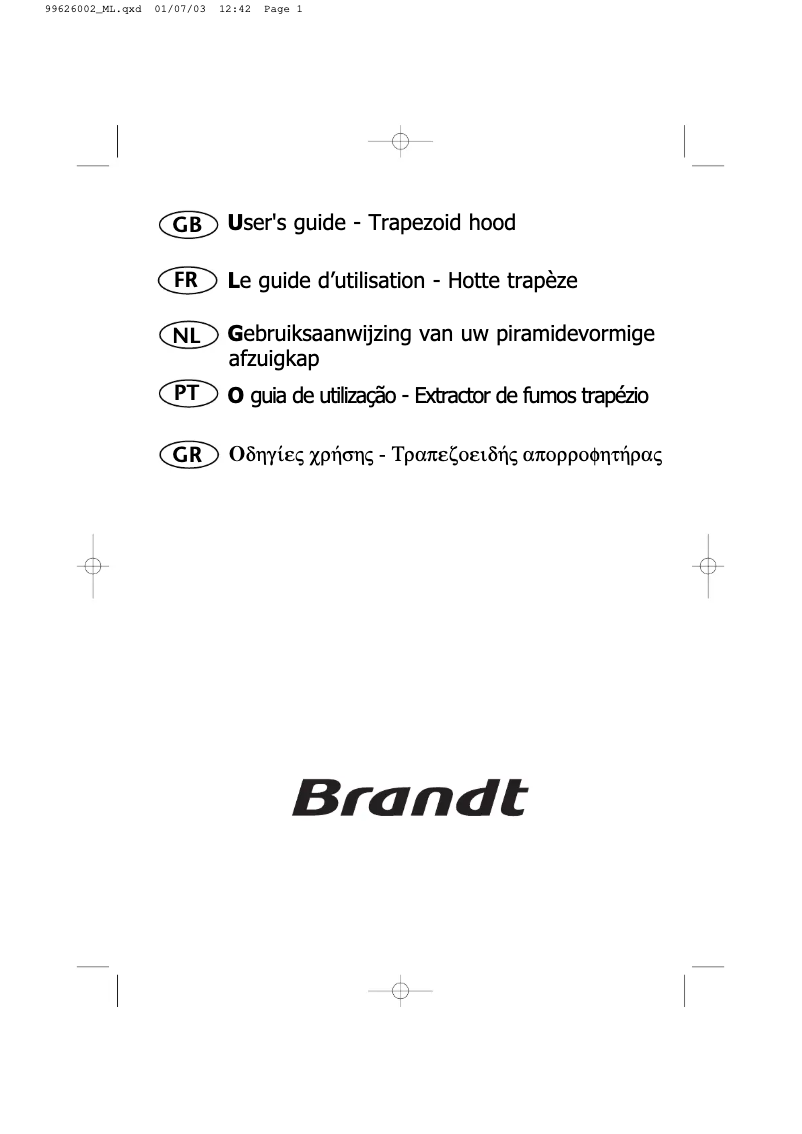 Página 1 del manual Manual de usuario Brandt Adw229w