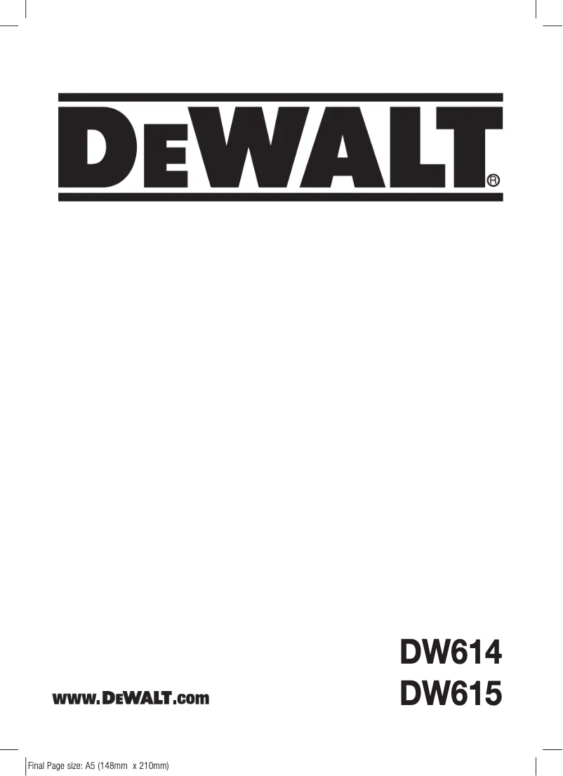 Página 1 del manual Manual de usuario DeWalt DW614