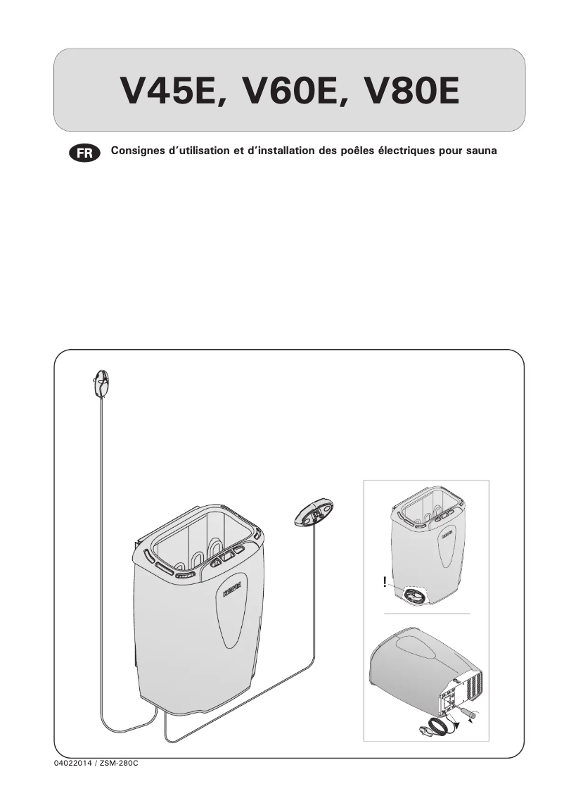 Página 1 del manual Manual de usuario Harvia Moderna HVE450400PL