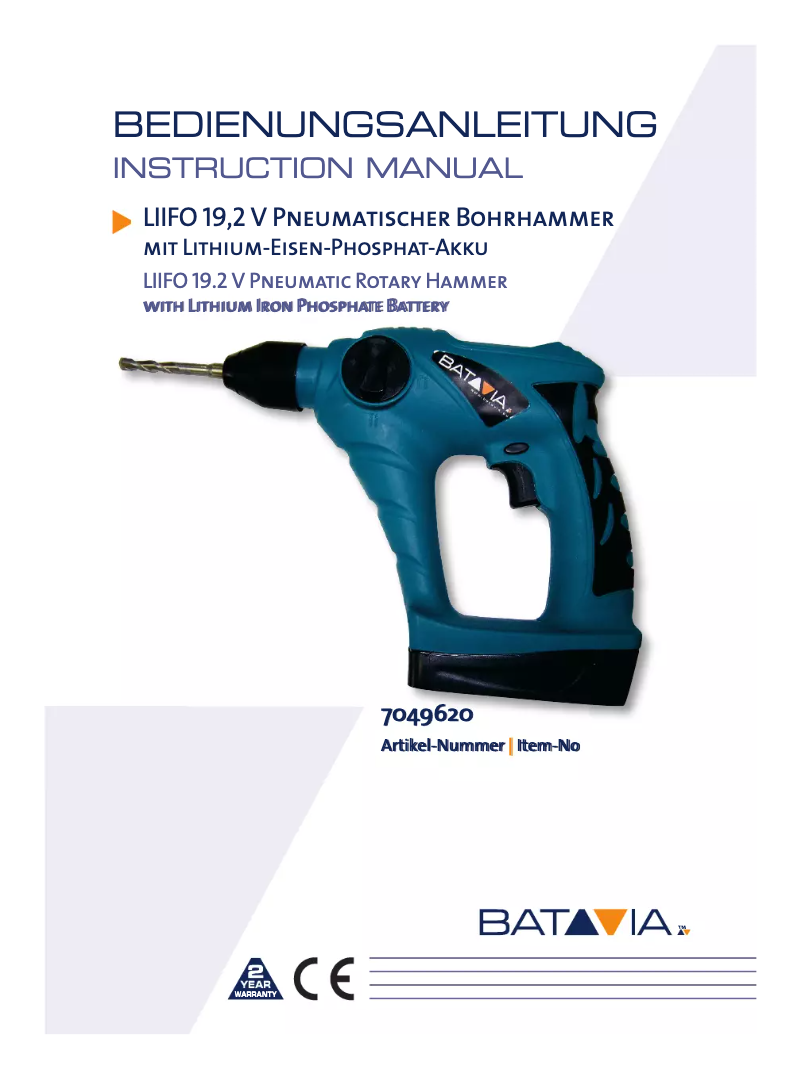 Página nº 1 - Manual de usuario Bavaria LIIFO 19.2 V