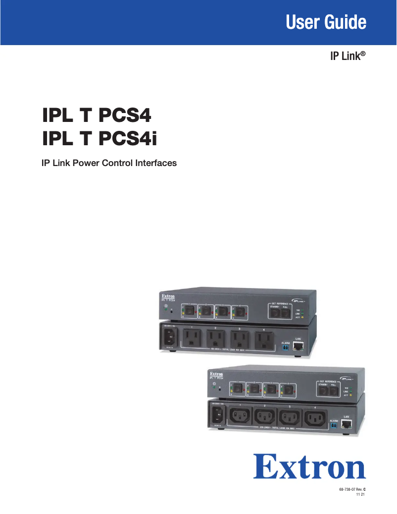 Imagen de la primera página del manual del dispositivo IPL T PCS4