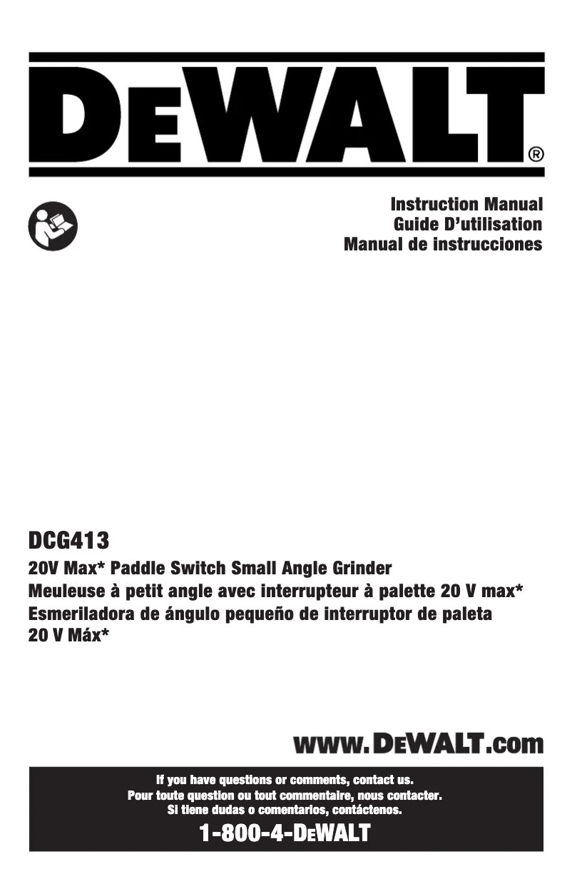 Página 1 del manual Manual de usuario DeWalt DCG413B