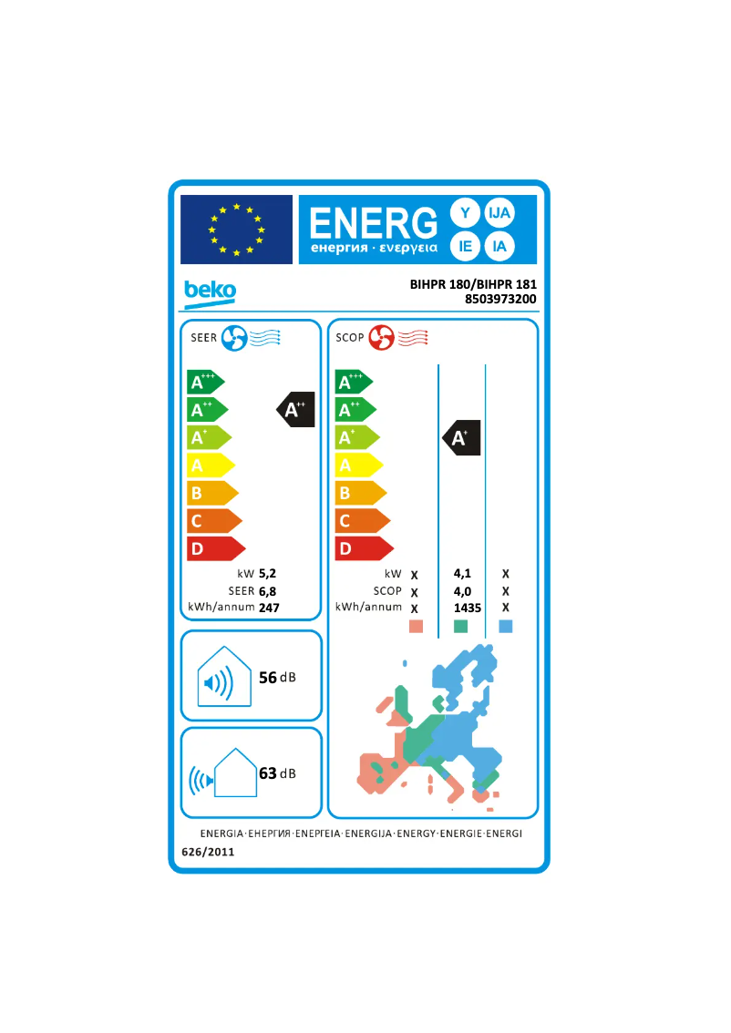 Imagen de la primera página del manual del dispositivo BIHPR 181