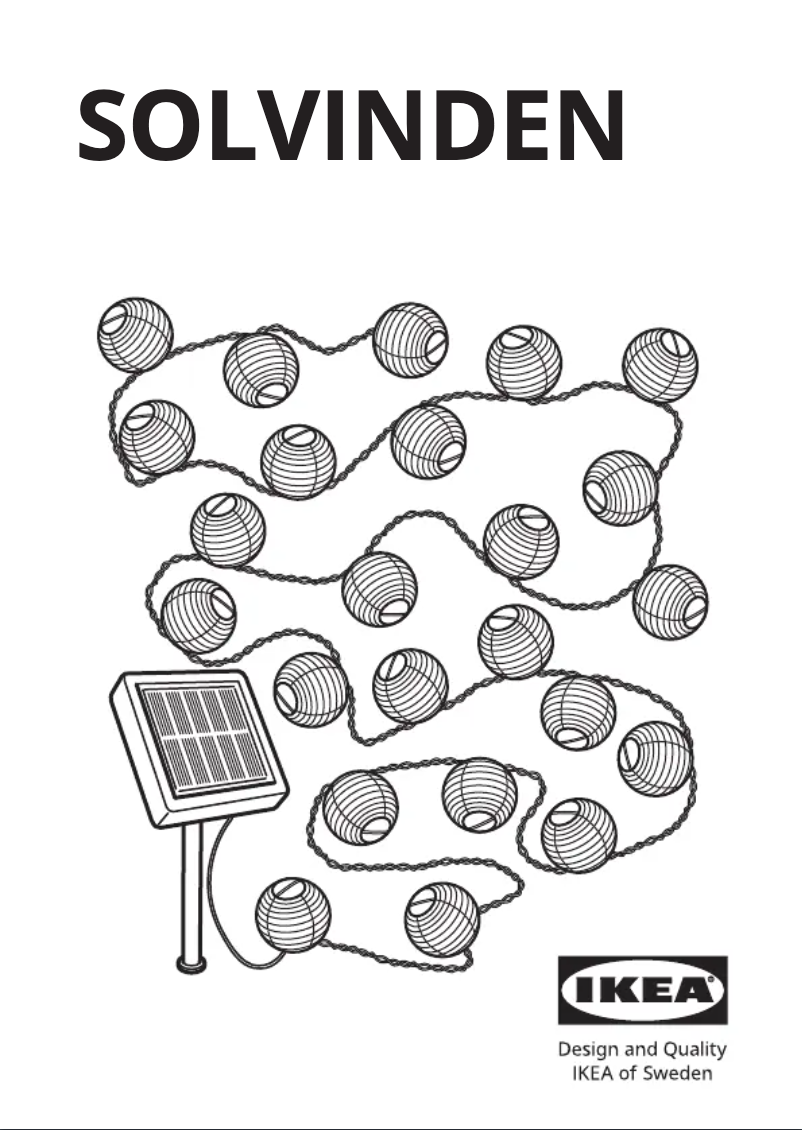 Página 1 del manual Manual de usuario Ikea SOLVINDEN 105.719.14