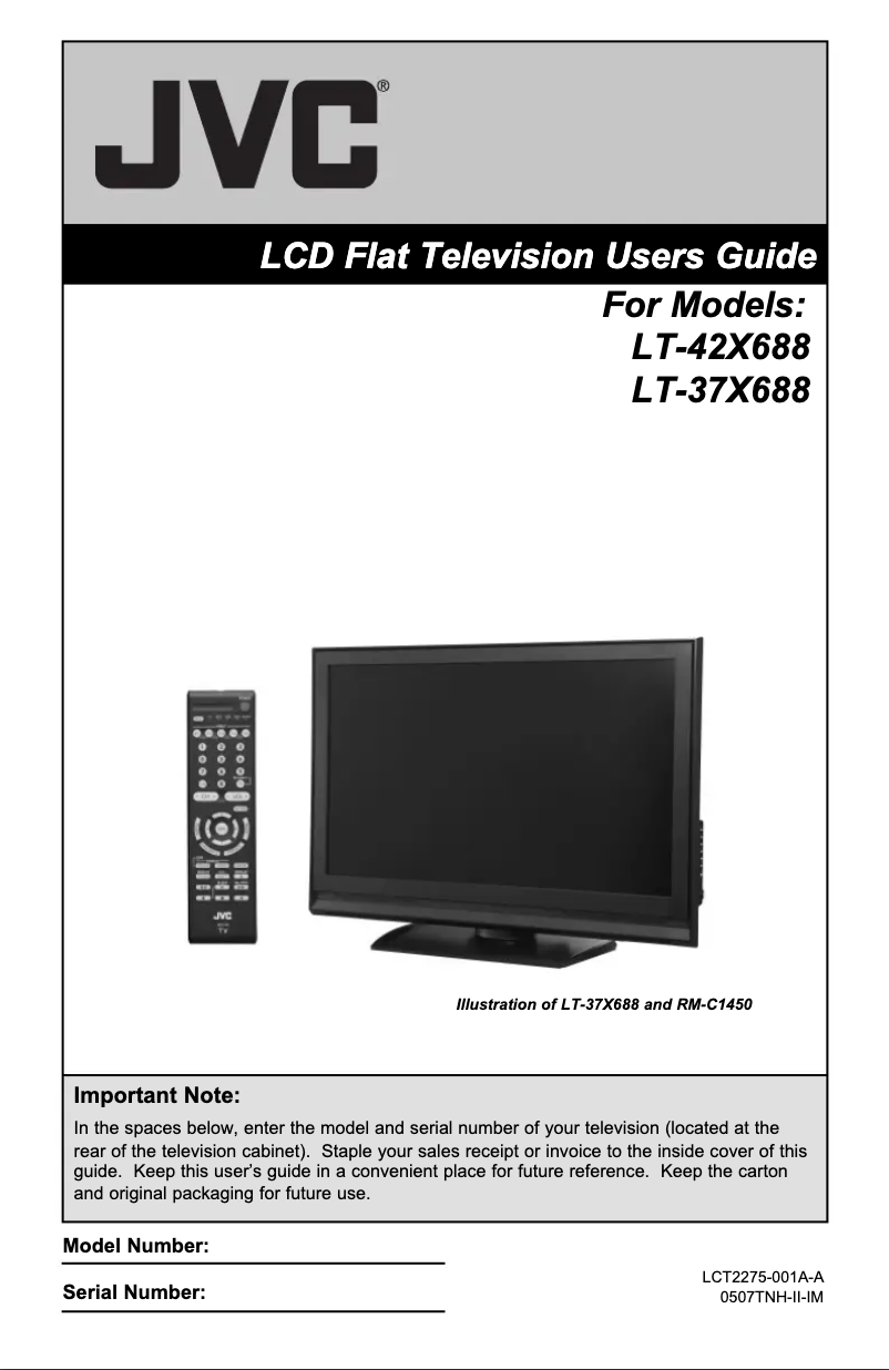 Página 1 del manual Manual de usuario JVC LT-42X688