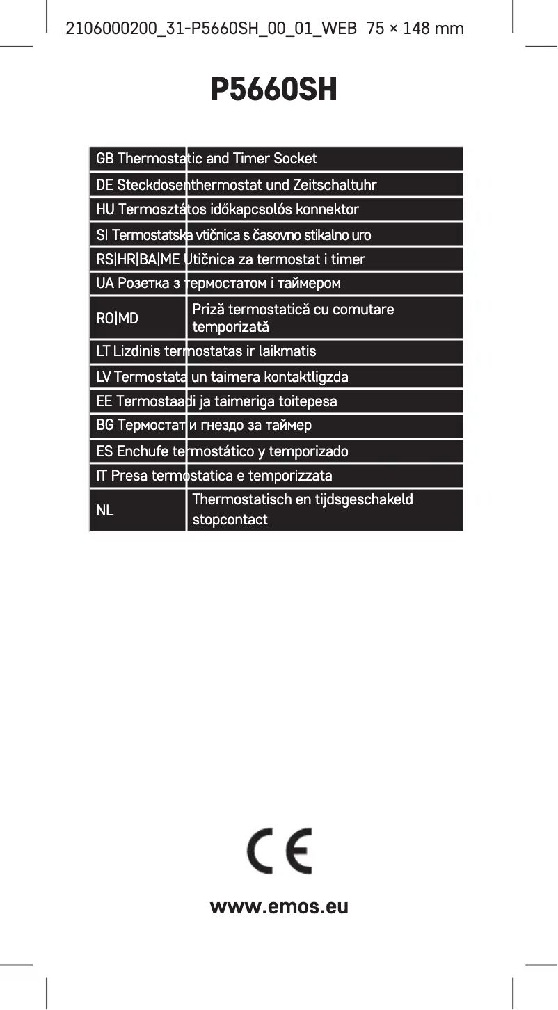 Página 1 del manual Manual de usuario Emos P5660SH