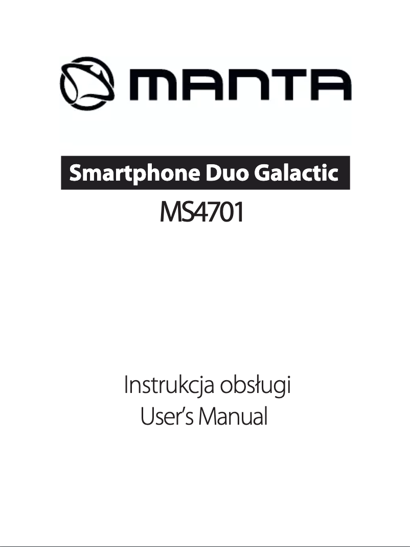 Página 1 del manual Manual de usuario Manta MS4701 Duo Galactic