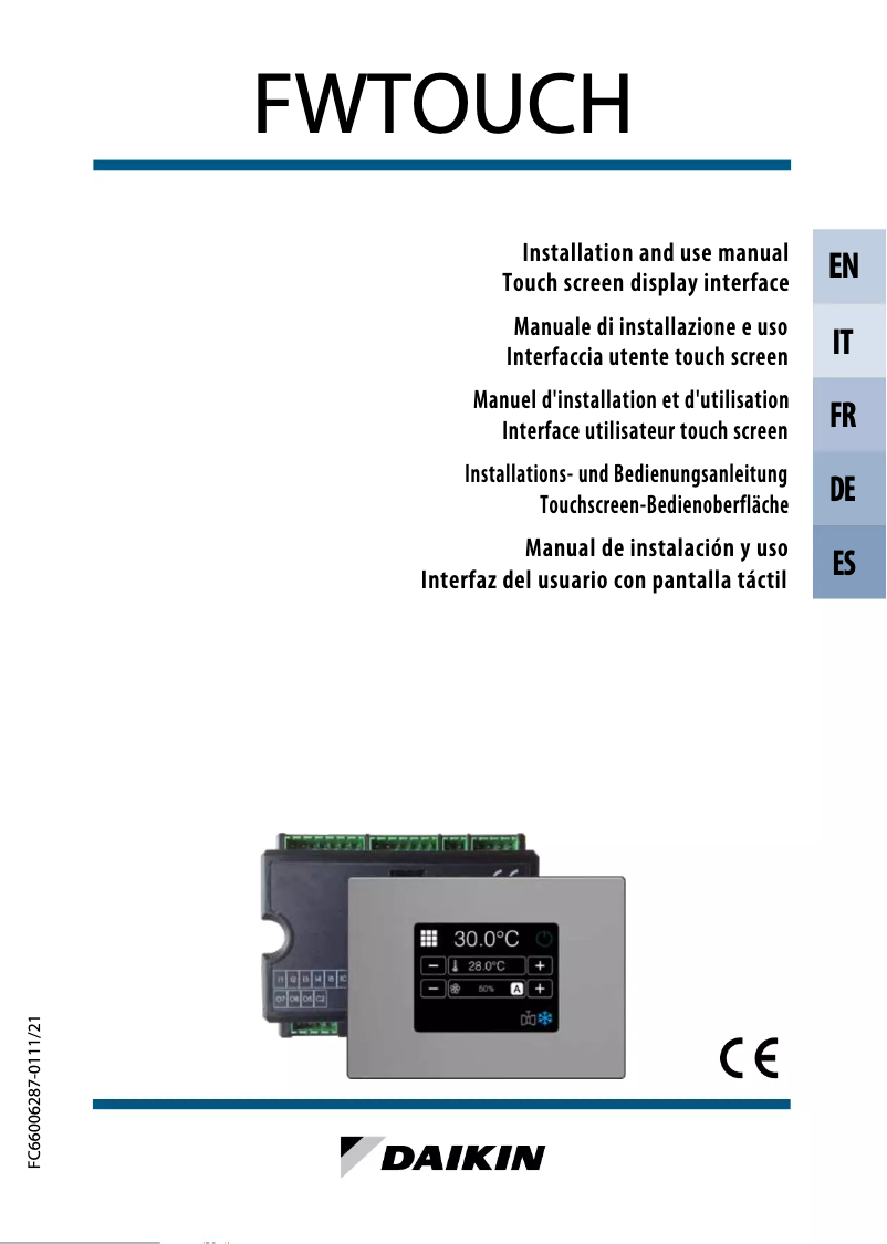 Página 1 del manual Guía de instalación Daikin FWD12ACFN6V3