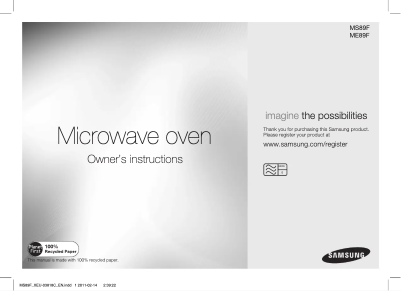 Página 1 del manual Manual de usuario Samsung ME89F-1B