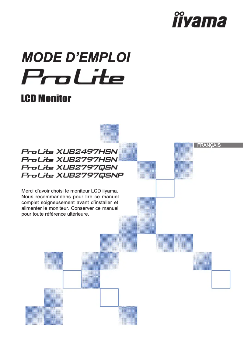 Imagen de la primera página del manual del dispositivo ProLite XUB2797QSN