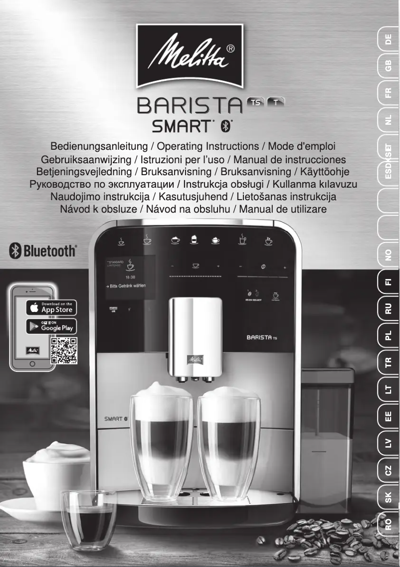 Imagen de la primera página del manual del dispositivo Barista T Smart