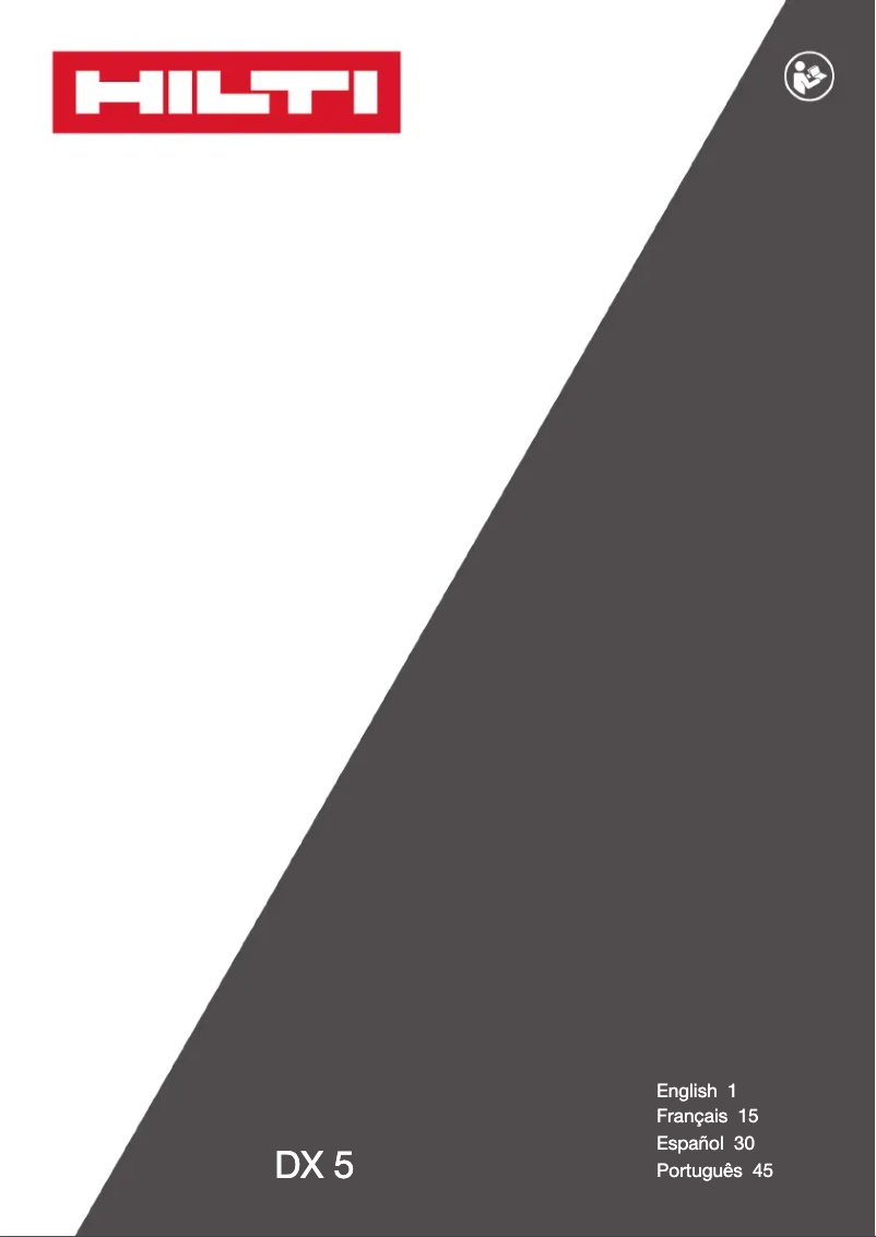 Página 1 del manual Manual de usuario Hilti DX 5-IE