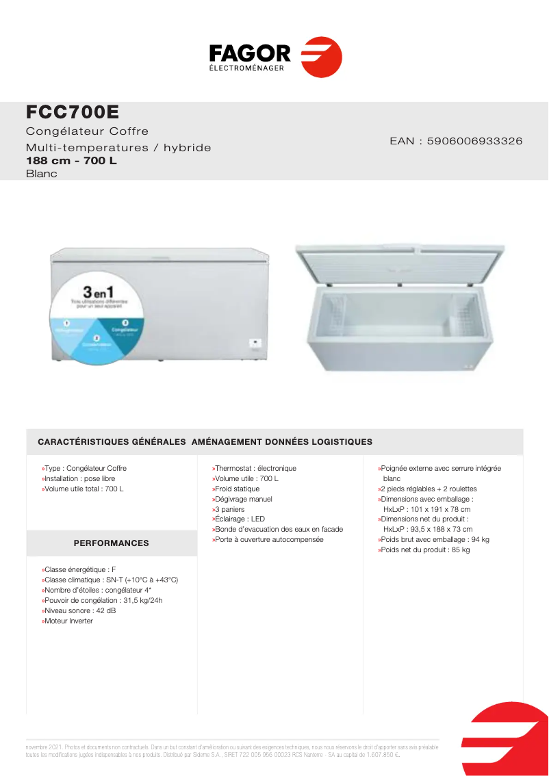 Imagen de la primera página del manual del dispositivo FCC700E