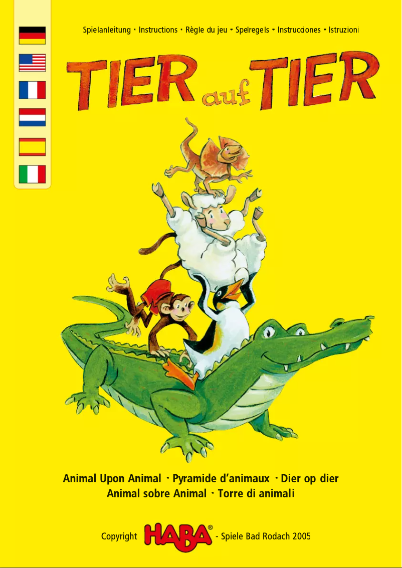 Imagen de la primera página del manual del dispositivo Tier auf Tier