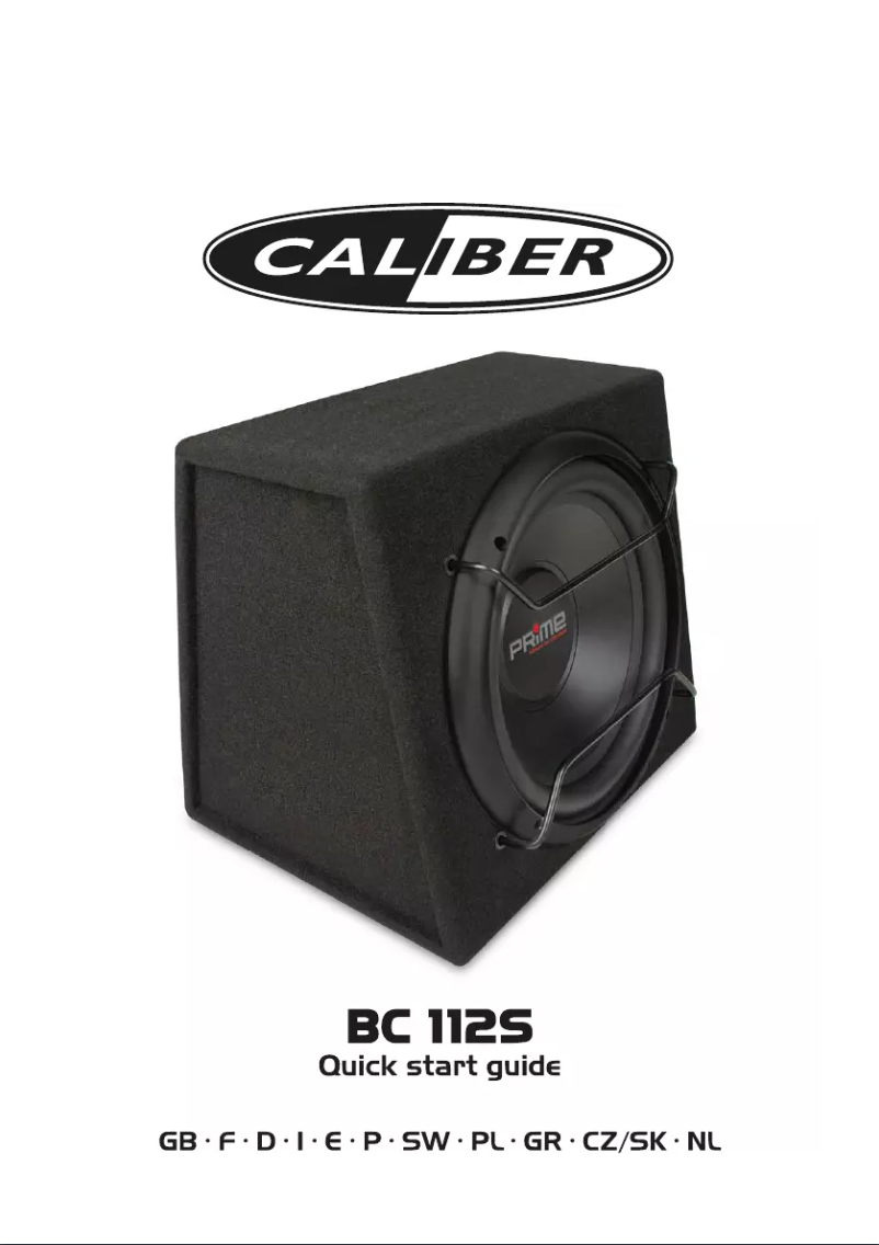 Página 1 del manual Manual de usuario Caliber BC112SA