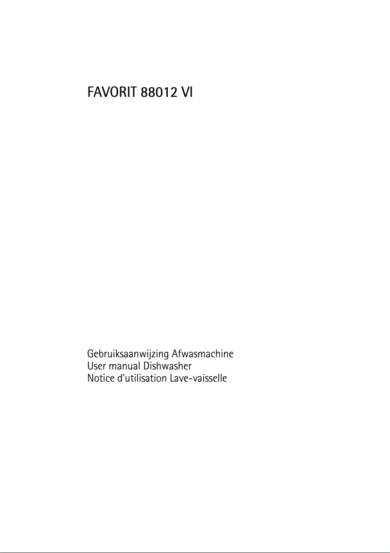 Imagen de la primera página del manual del dispositivo Favorit 88012 VI