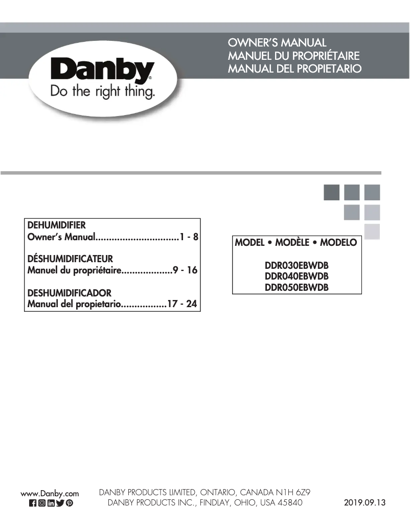 Página 1 del manual Manual de usuario Danby DDR050EBWDB