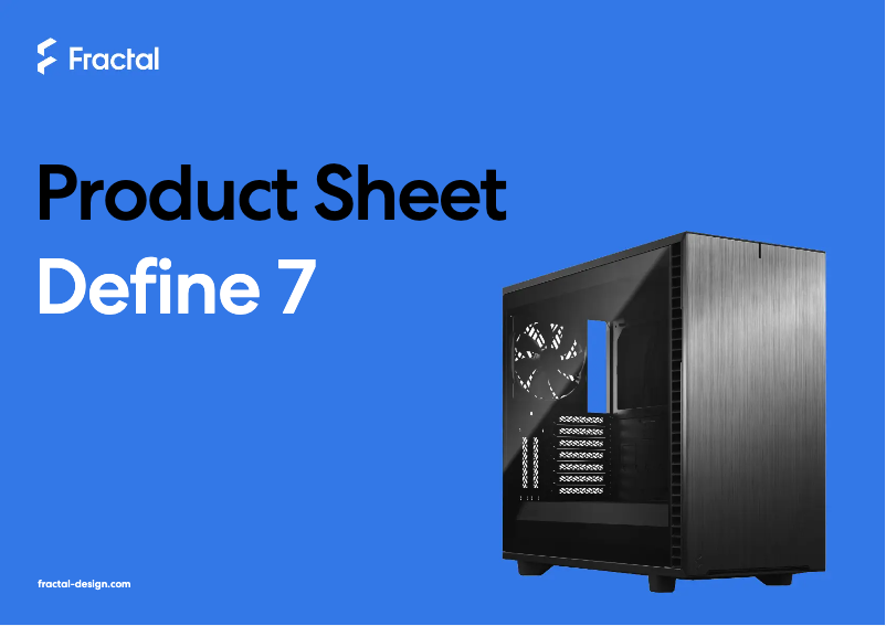 Página 1 del manual Ficha técnica Fractal Design Define 7