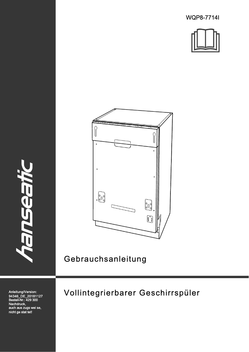 Página nº 1 - Manual de usuario Hanseatic WQP8-7714I