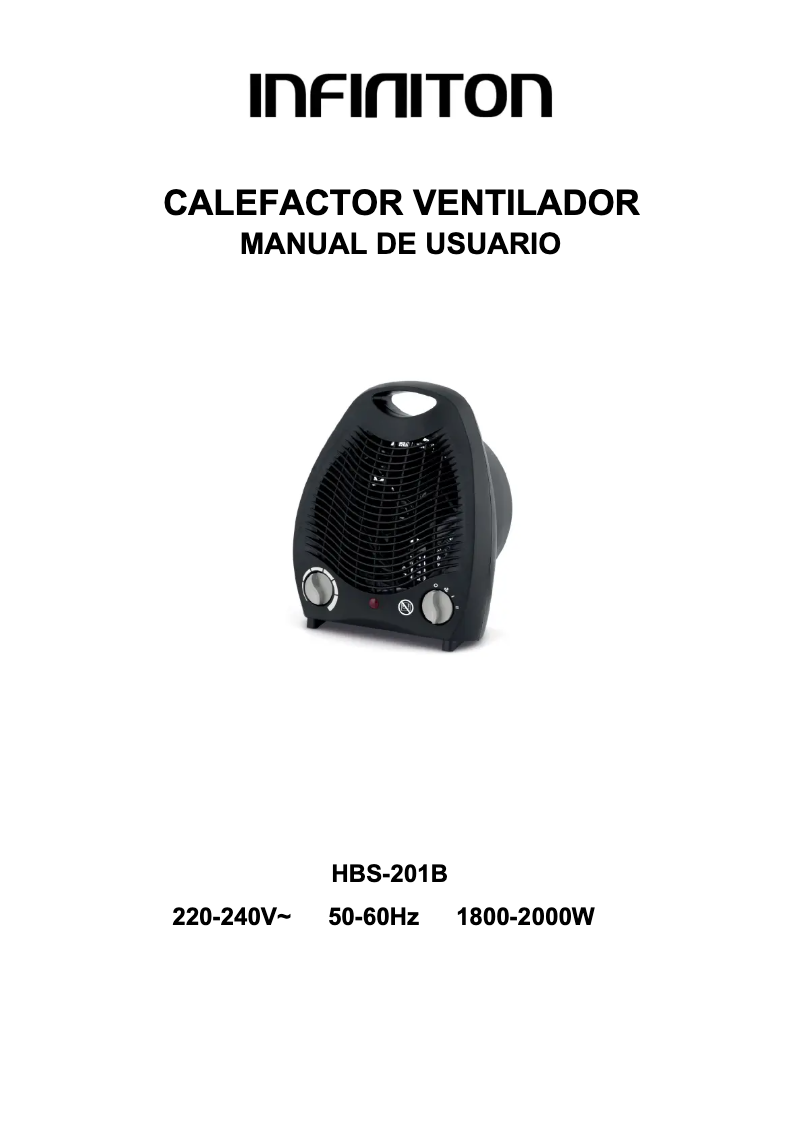 Página 1 del manual Manual de usuario Infiniton HBS-201B