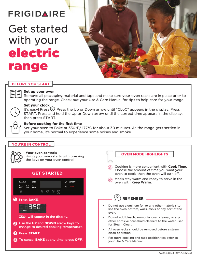 Imagen de la primera página del manual del dispositivo FCFE3062AS