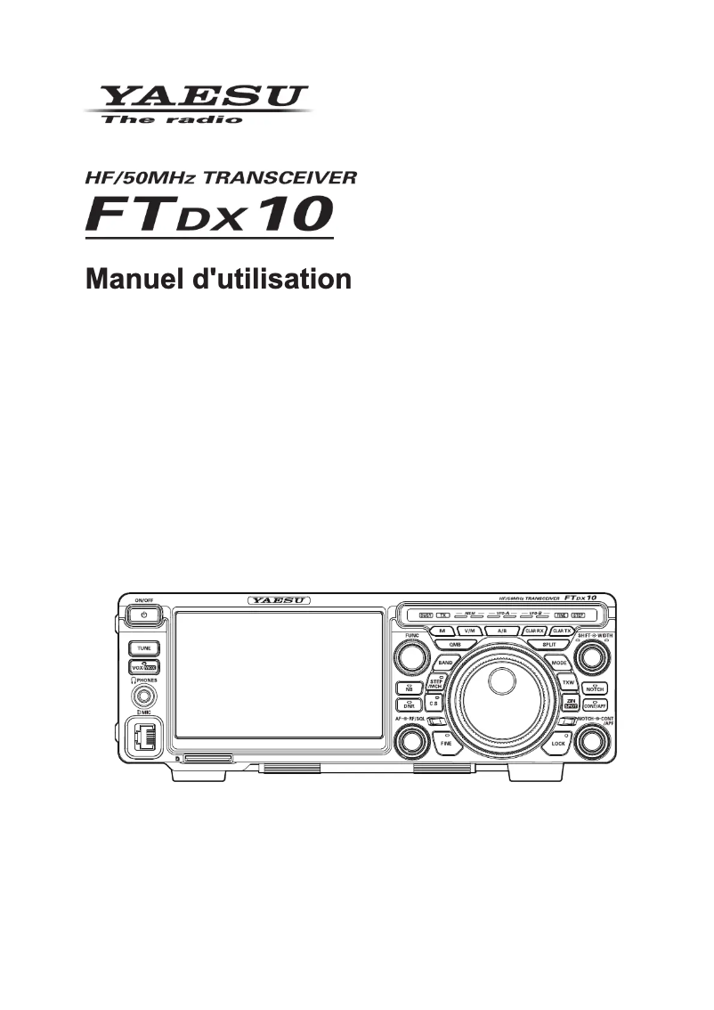 Imagen de la primera página del manual del dispositivo FTDX10