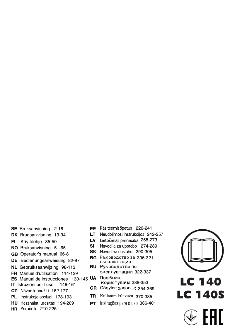 Página nº 1 - Manual de usuario Husqvarna LC 141