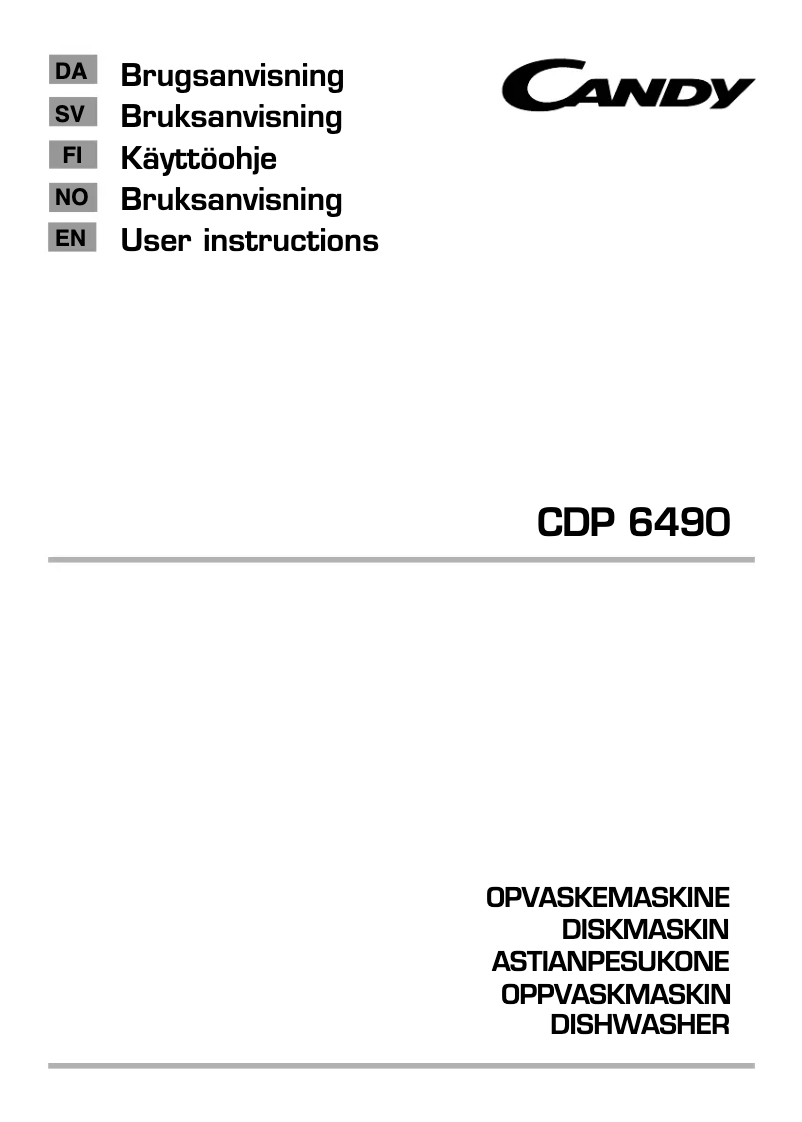 Imagen de la primera página del manual del dispositivo CDP 6490