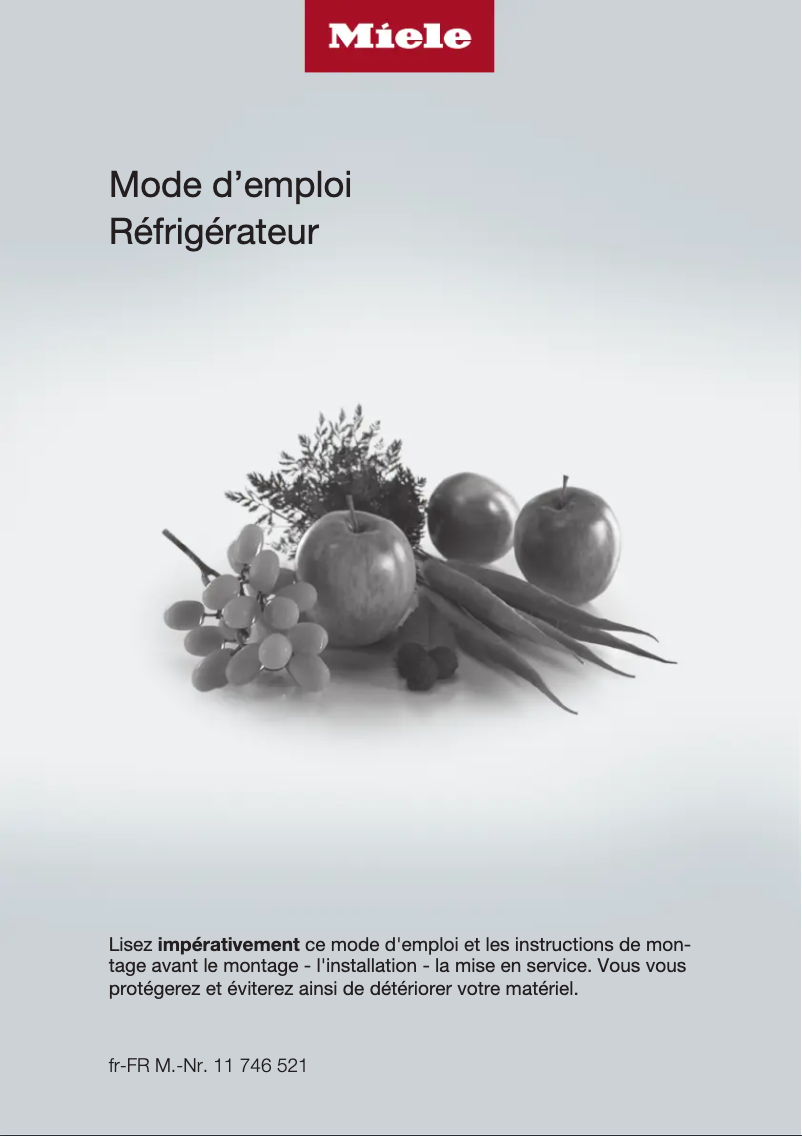 Página 1 del manual Manual de instrucciones Miele K 7343 D