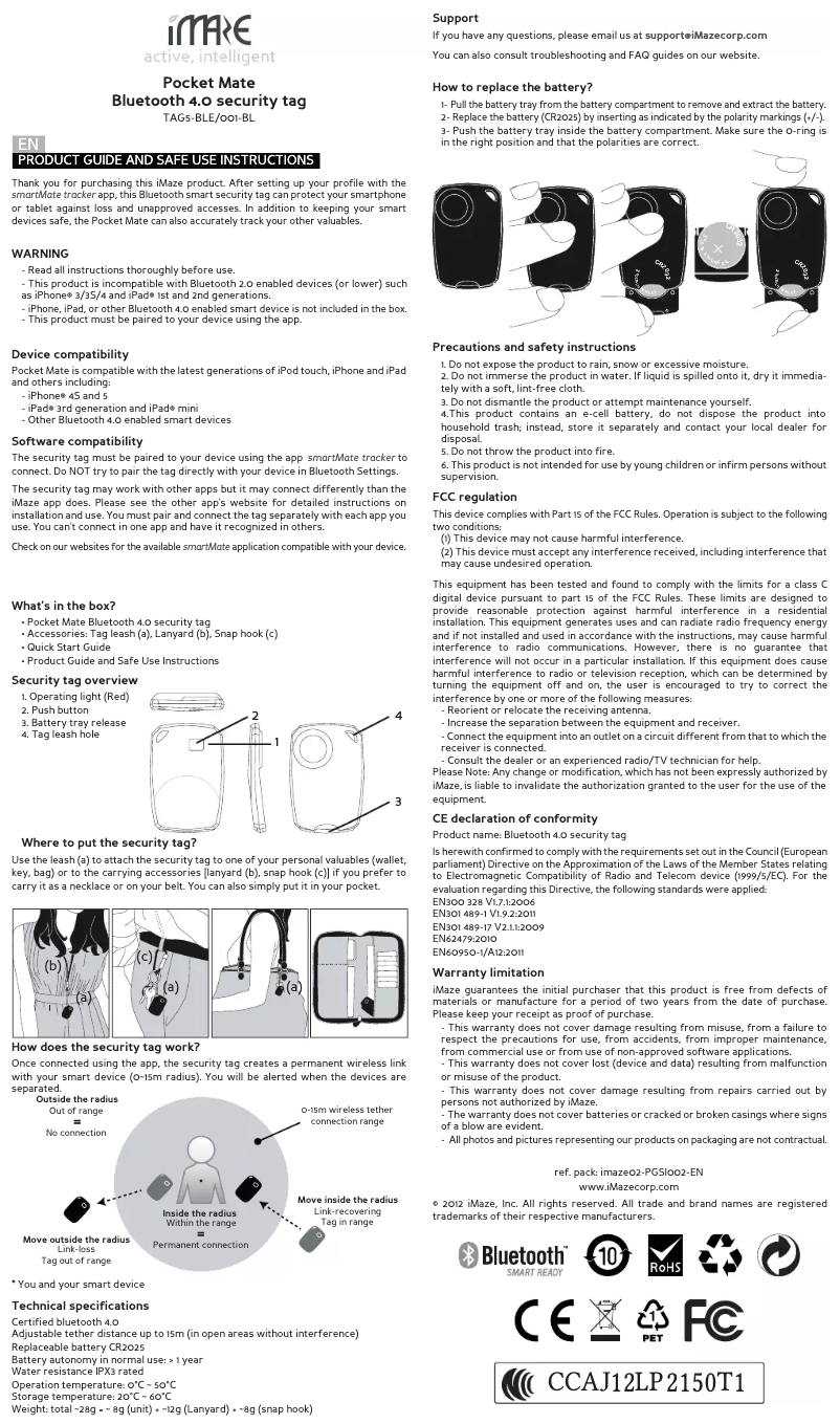 Página 1 del manual Manual de usuario iMaze Pocket Mate