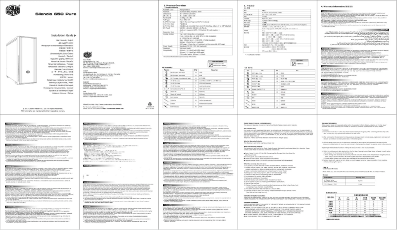 Imagen de la primera página del manual del dispositivo Silencio 650