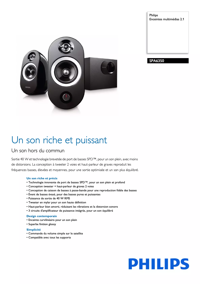 Imagen de la primera página del manual del dispositivo SPA6350